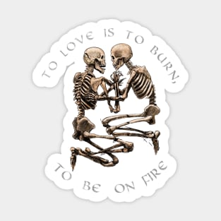 Skeleton Pompeii Lovers Couple Valentines Day Sticker